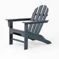 Adirondack Gartenstuhl 80 x 75 x 95 cm Holz dunkelgrau mit breiten Armlehnen