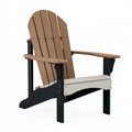 Adirondack Gartenstuhl 83 x 75 x 95 cm aus Kunststoff in Braun Schwarz mit hoher Rückenlehne