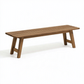Gartenbank 180 x 40 x 45 cm aus braunem Holz - Lattenoptik