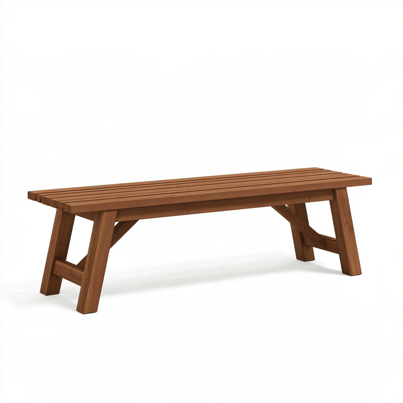 Gartenbank 180 x 40 x 45 cm Holz Braun - Lattenbank für Außenbereich